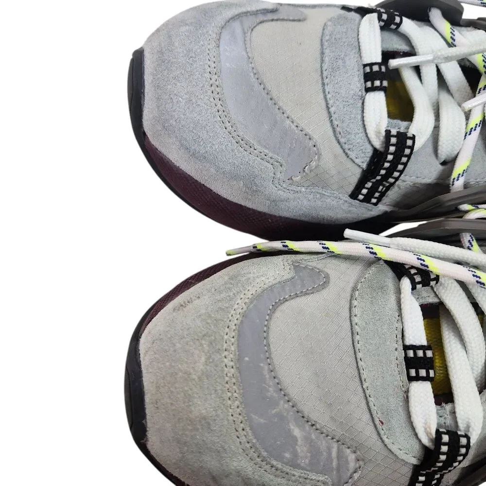 GANNI Shoes Womens EU 41 US 11‎ Grey Tech Chunky Mixed-Media Sneakers Luxury